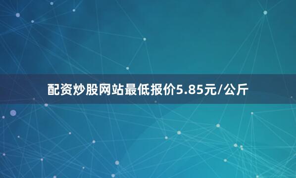 配资炒股网站最低报价5.85元/公斤